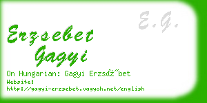 erzsebet gagyi business card